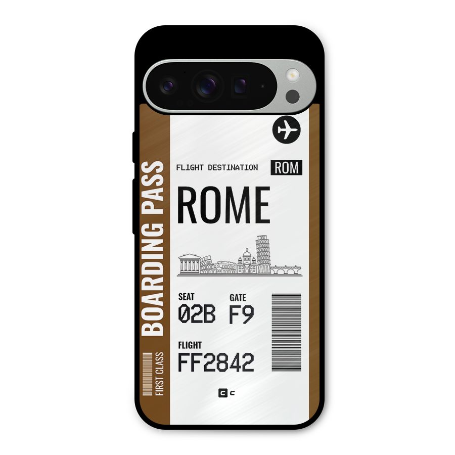Rome Boarding Pass Metal Back Case for Google Pixel 9 Pro XL