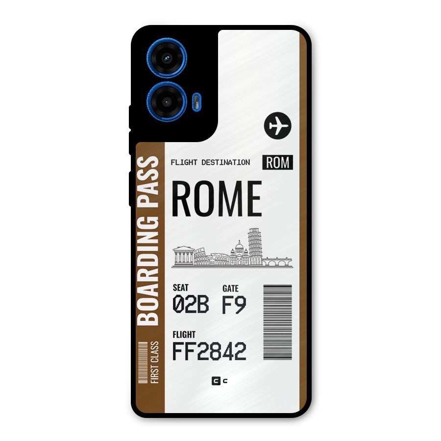 Rome Boarding Pass Metal Back Case for Moto G45