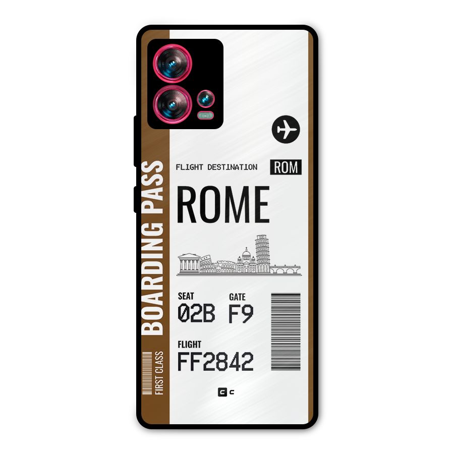 Rome Boarding Pass Metal Back Case for Motorola Edge 30 Fusion