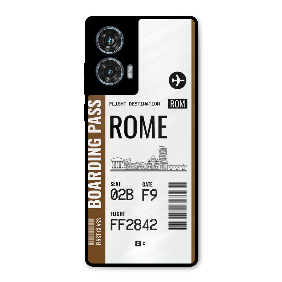 Rome Boarding Pass Metal Back Case for Motorola G96