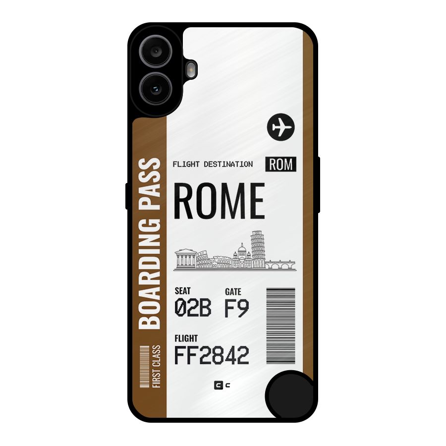 Rome Boarding Pass Metal Back Case for Nothing CMF Phone 1