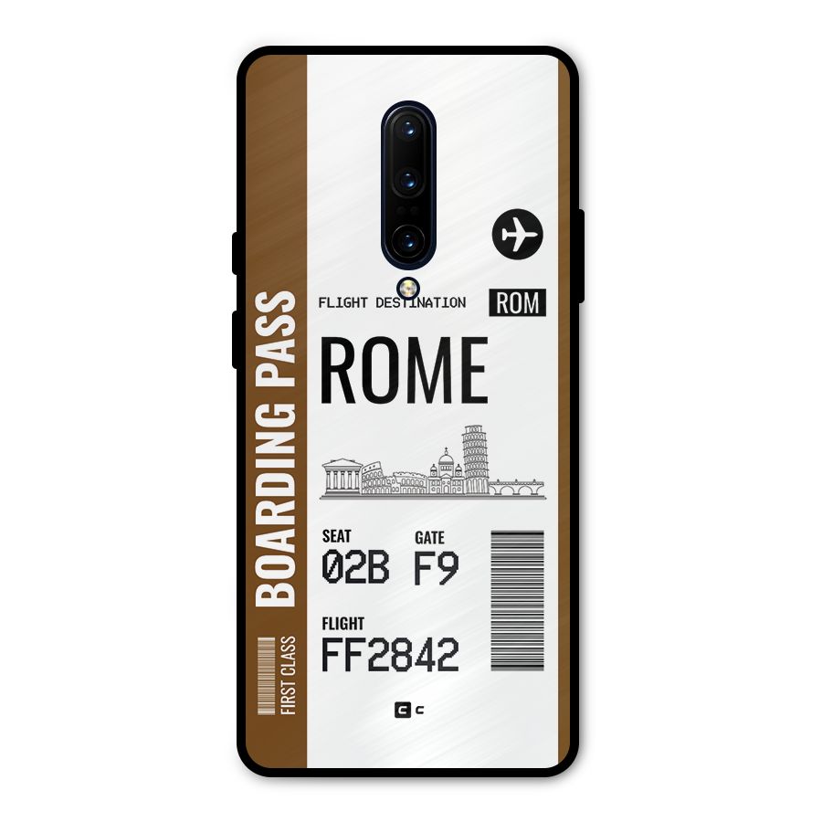 Rome Boarding Pass Metal Back Case for OnePlus 7 Pro