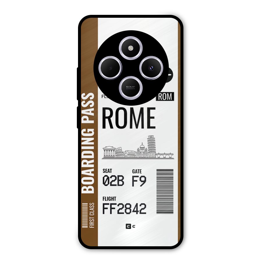 Rome Boarding Pass Metal Back Case for Poco C75 5G