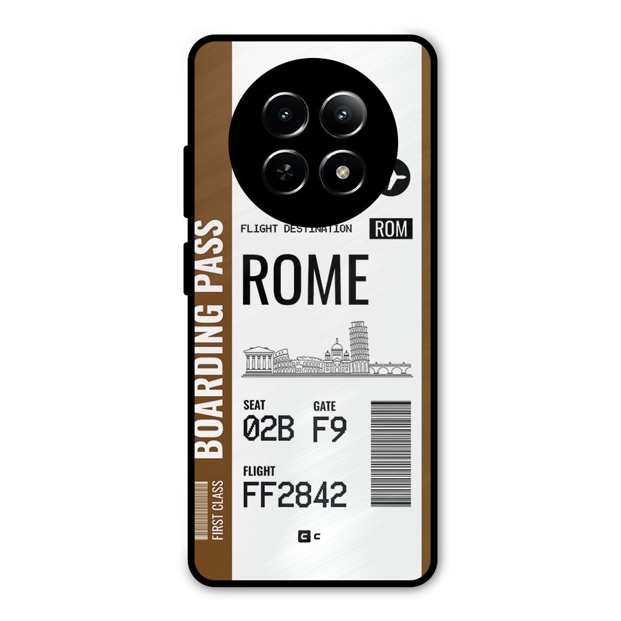 Rome Boarding Pass Metal Back Case for Realme 12x 5G