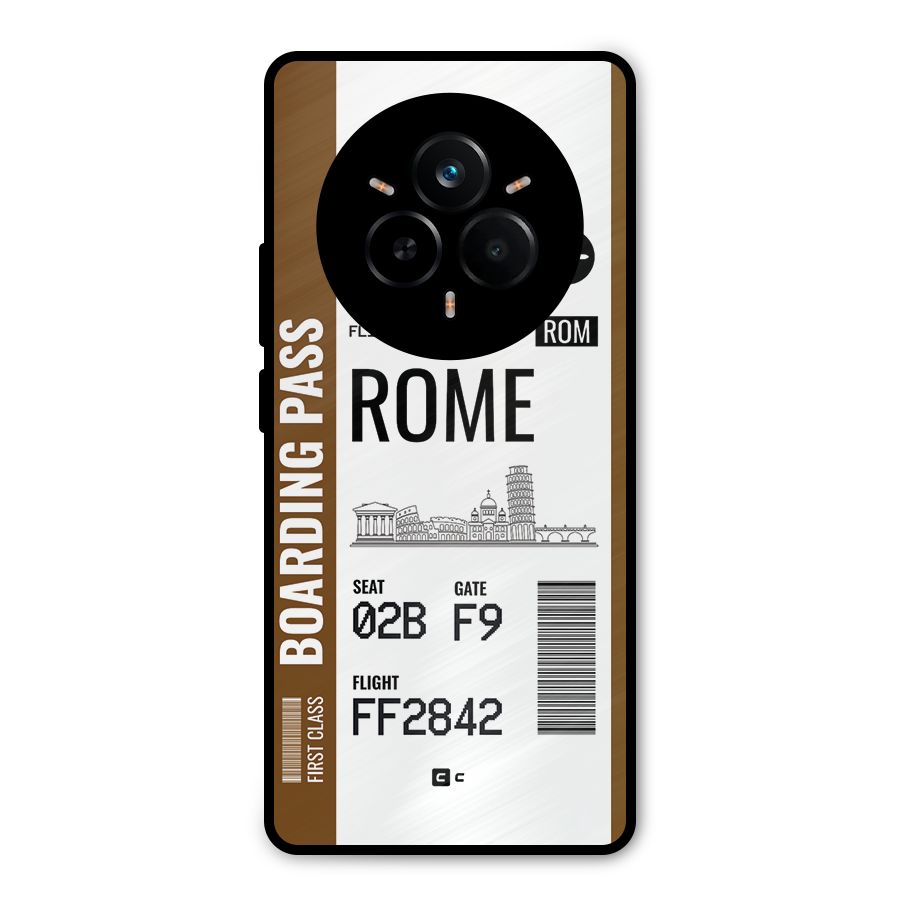 Rome Boarding Pass Metal Back Case for Realme 14 Pro
