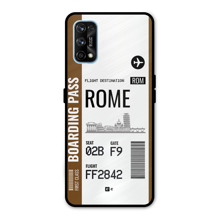 Rome Boarding Pass Metal Back Case for Realme 7 Pro