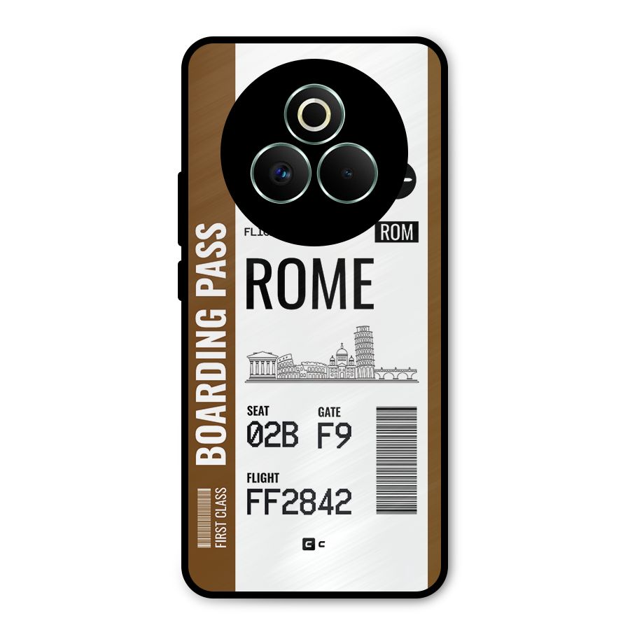 Rome Boarding Pass Metal Back Case for Realme P3 Pro