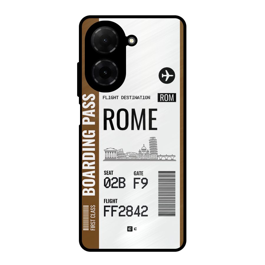 Rome Boarding Pass Metal Back Case for Redmi A5 4G