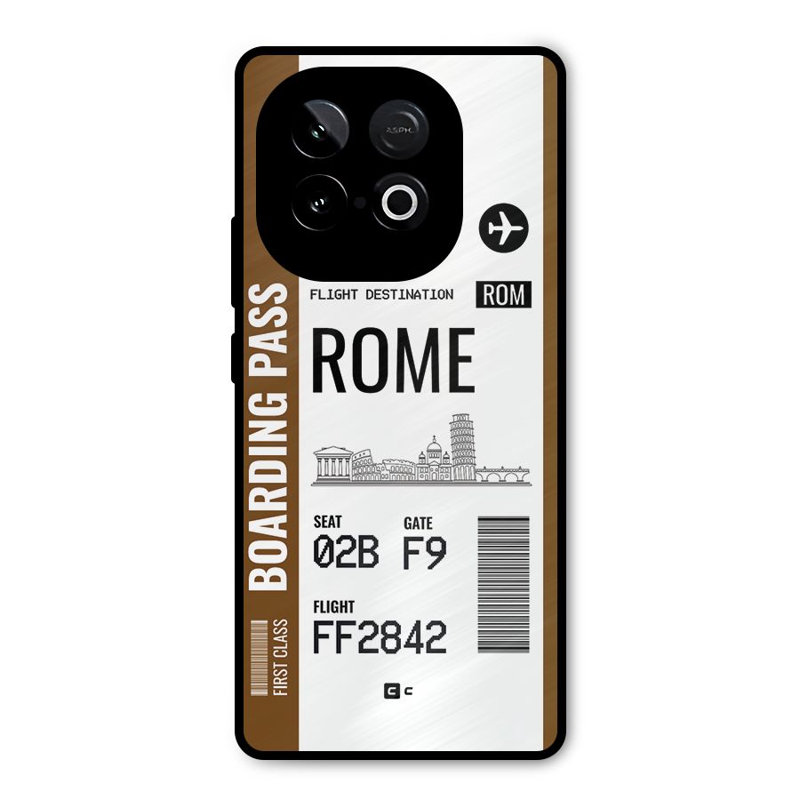 Rome Boarding Pass Metal Back Case for iQOO Neo 10