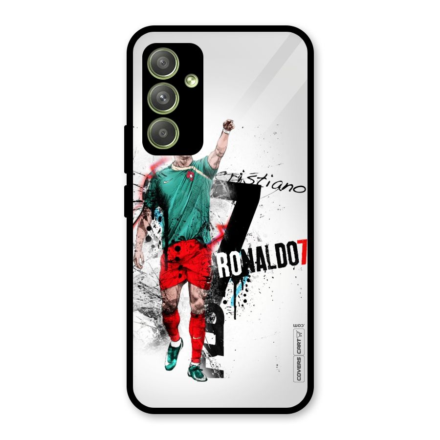 Ronaldo In Portugal Jersey Glass Back Case for Galaxy A54