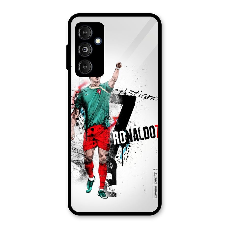 Ronaldo In Portugal Jersey Glass Back Case for Galaxy M14 5G