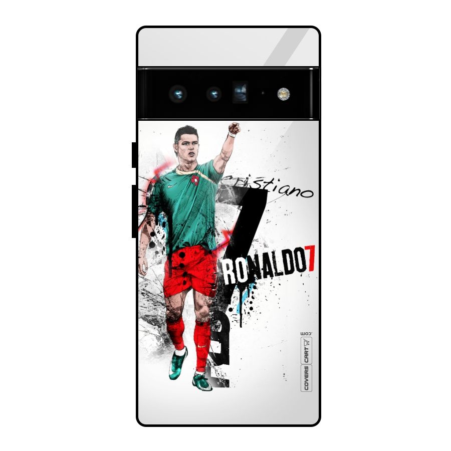 Ronaldo In Portugal Jersey Glass Back Case for Google Pixel 6 Pro