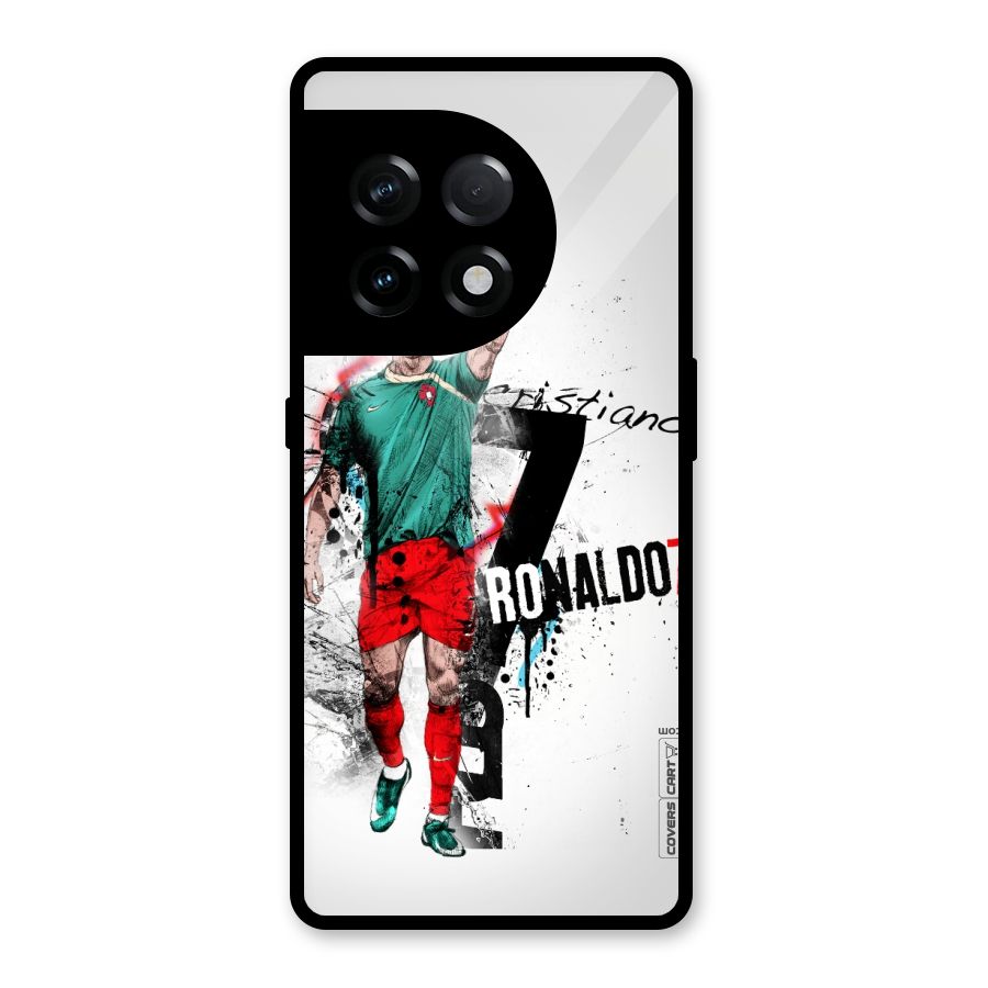 Ronaldo In Portugal Jersey Glass Back Case for OnePlus 11R