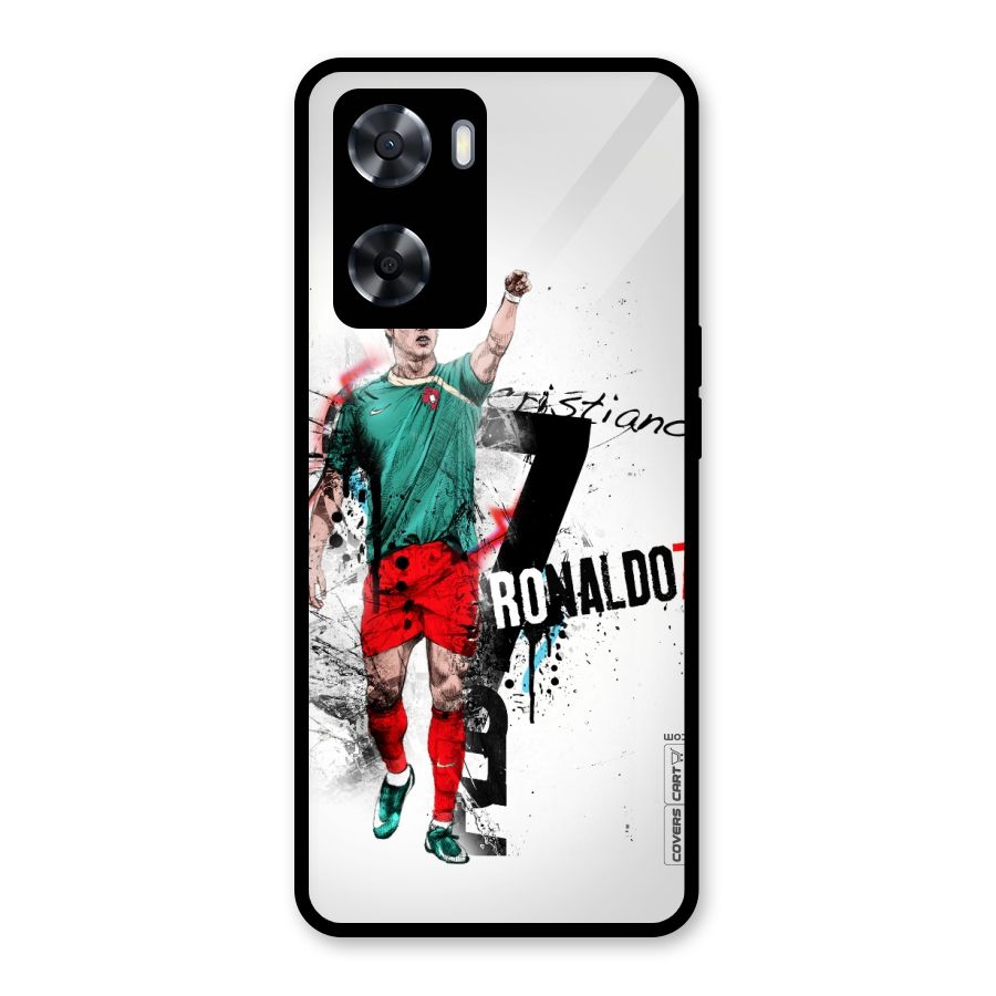 Ronaldo In Portugal Jersey Glass Back Case for OnePlus Nord N20 SE