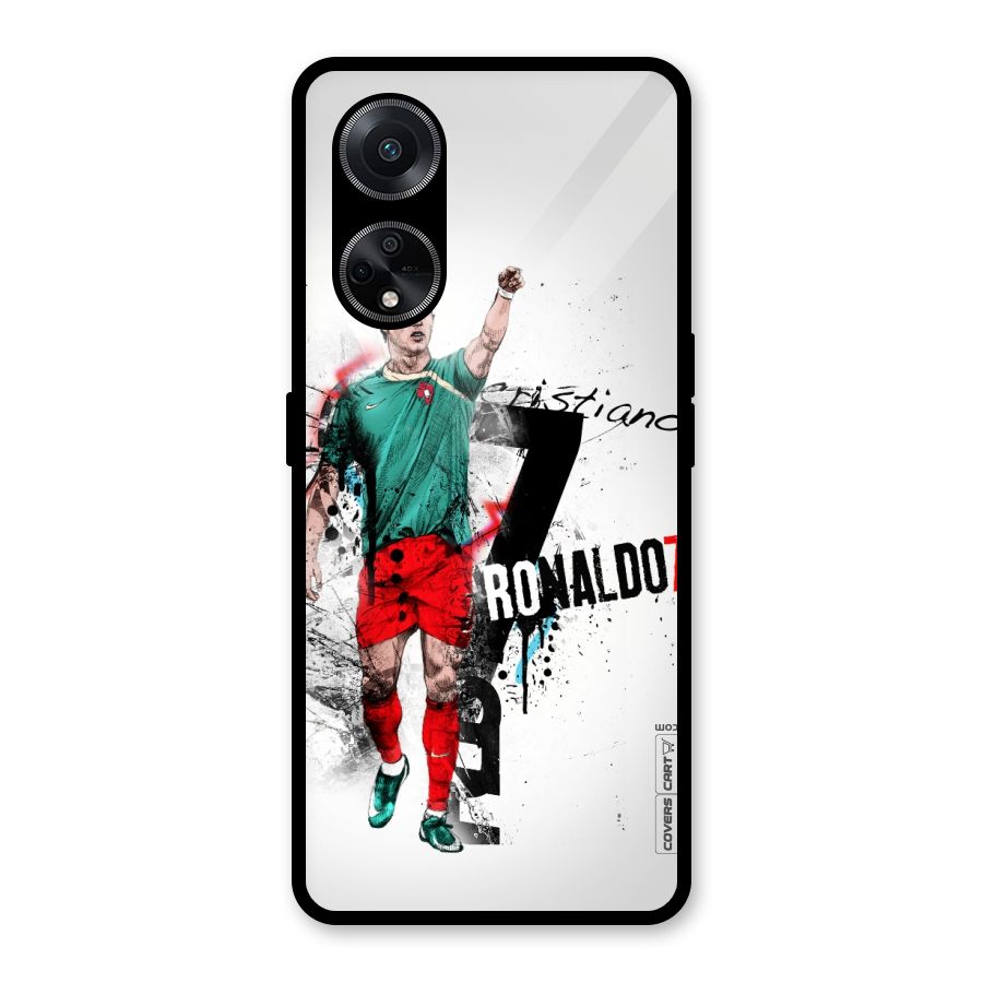Ronaldo In Portugal Jersey Glass Back Case for Oppo F23