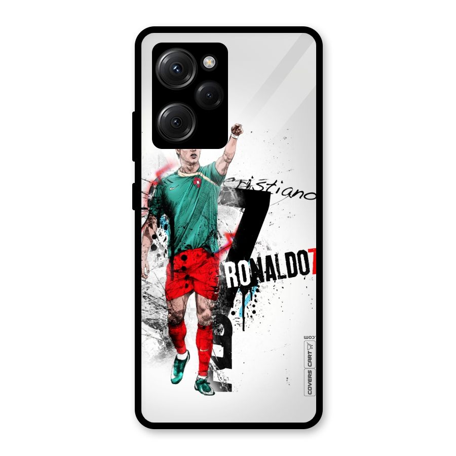 Ronaldo In Portugal Jersey Glass Back Case for Poco X5 Pro