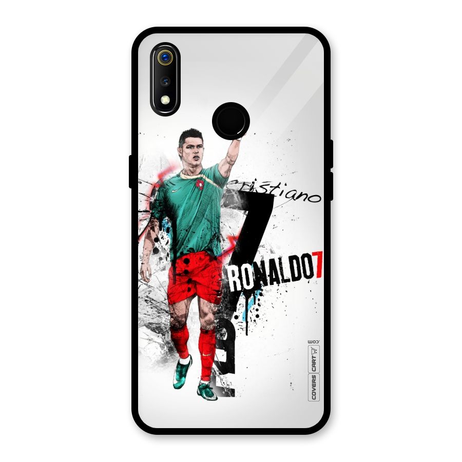 Ronaldo In Portugal Jersey Glass Back Case for Realme 3i