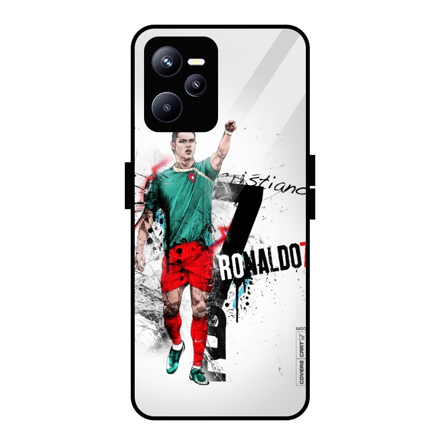 Ronaldo In Portugal Jersey Glass Back Case for Realme C35
