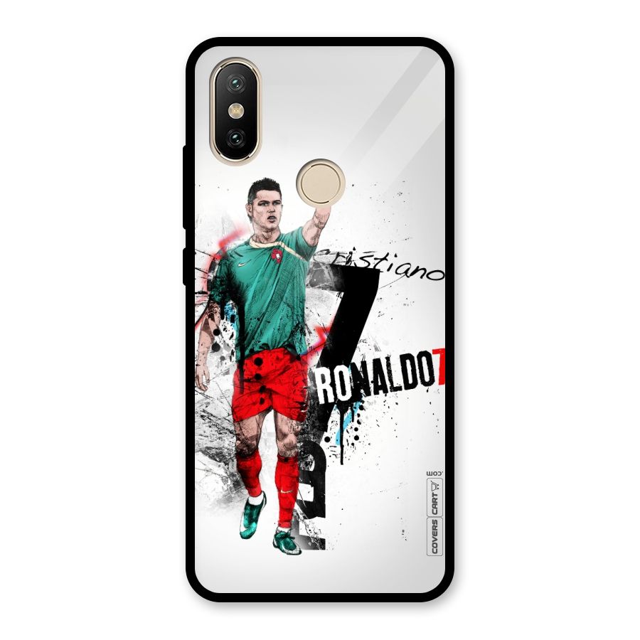 Ronaldo In Portugal Jersey Glass Back Case for Redmi A2