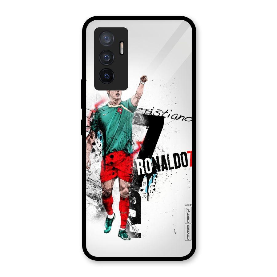 Ronaldo In Portugal Jersey Glass Back Case for Vivo V23e