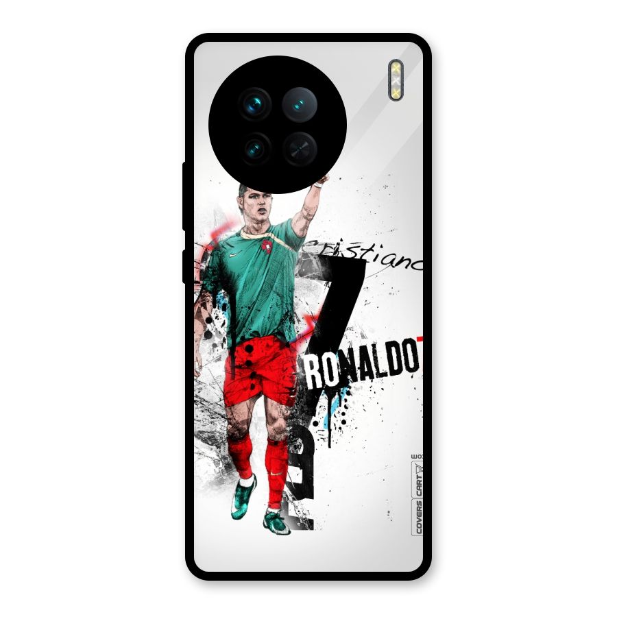 Ronaldo In Portugal Jersey Glass Back Case for Vivo X90