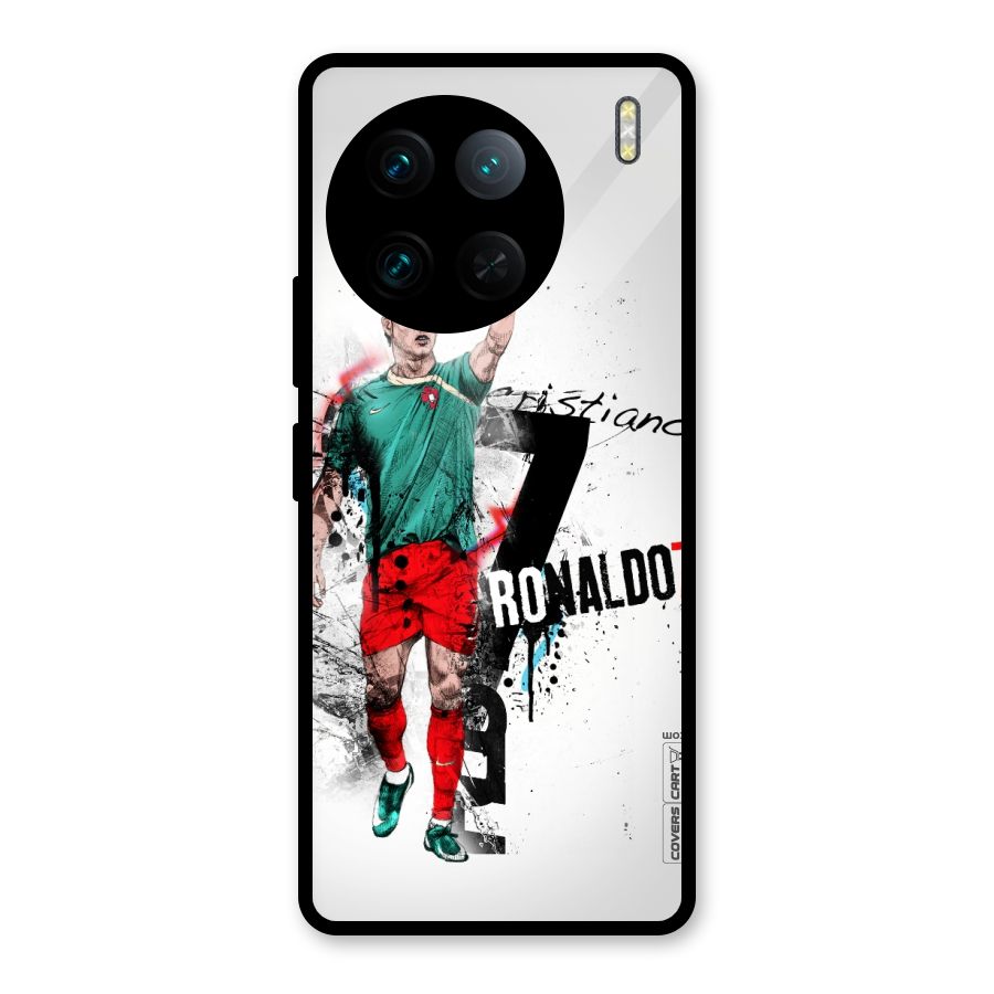 Ronaldo In Portugal Jersey Glass Back Case for Vivo X90 Pro