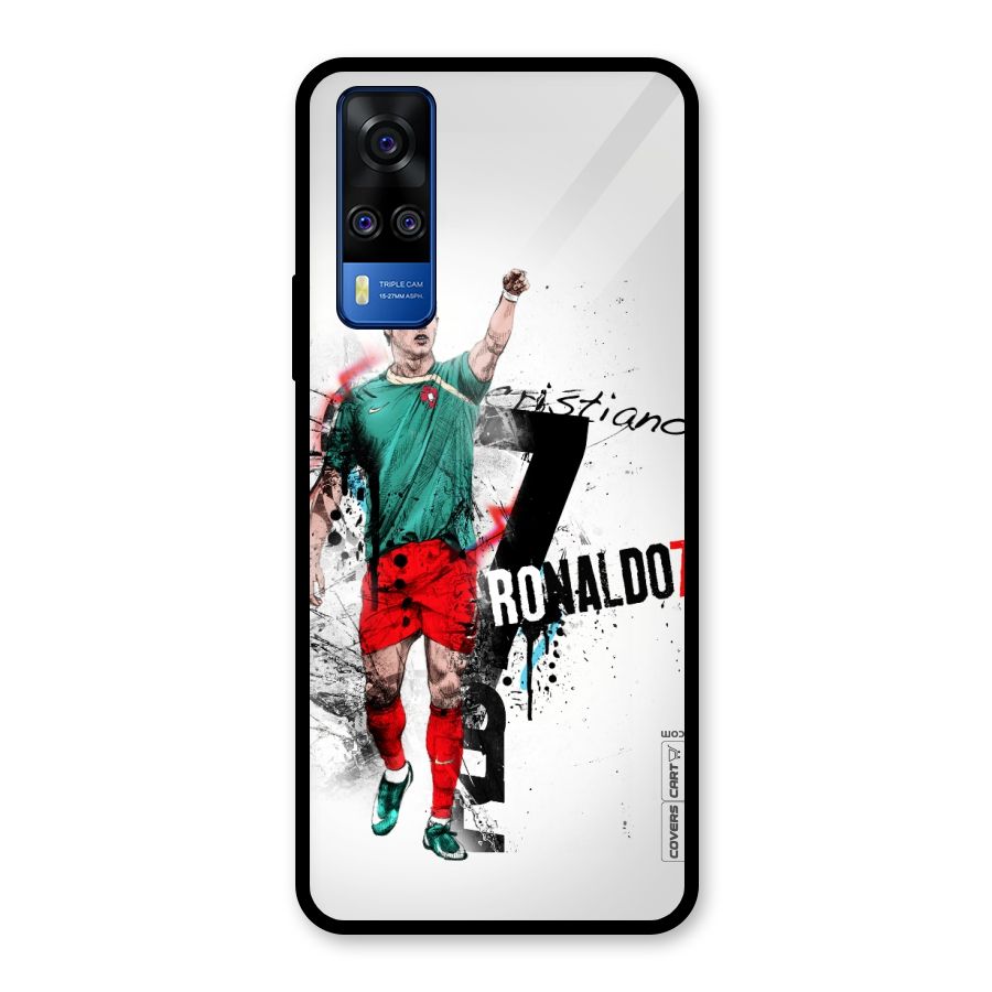 Ronaldo In Portugal Jersey Glass Back Case for Vivo Y31
