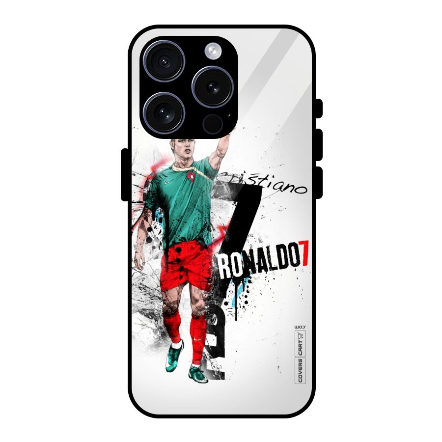 Ronaldo In Portugal Jersey Glass Back Case for iPhone 15 Pro