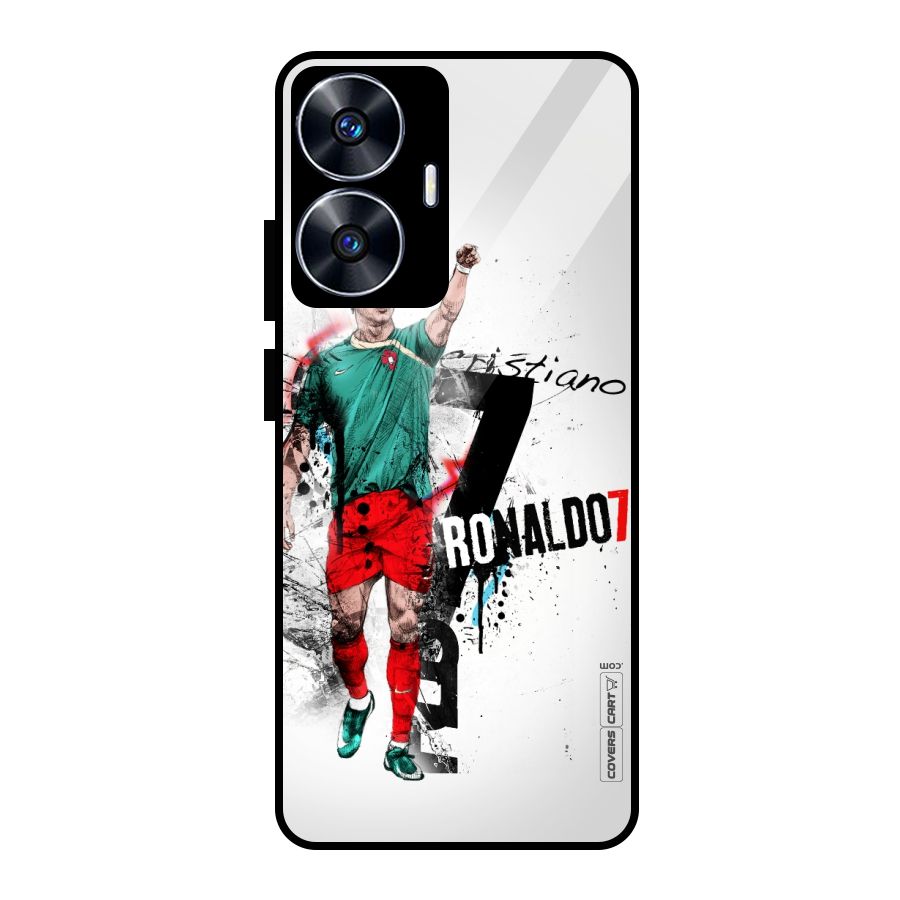 Ronaldo In Portugal Jersey Glass Back Case for realme C55