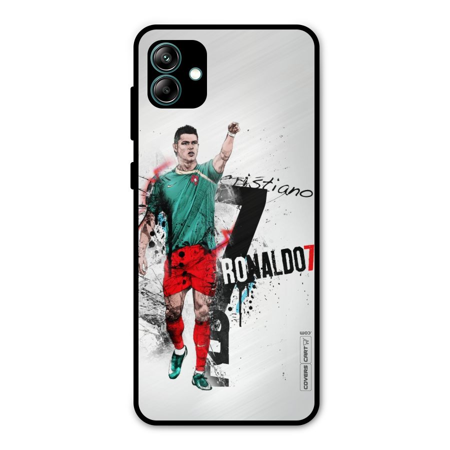Ronaldo In Portugal Jersey Metal Back Case for Galaxy A04