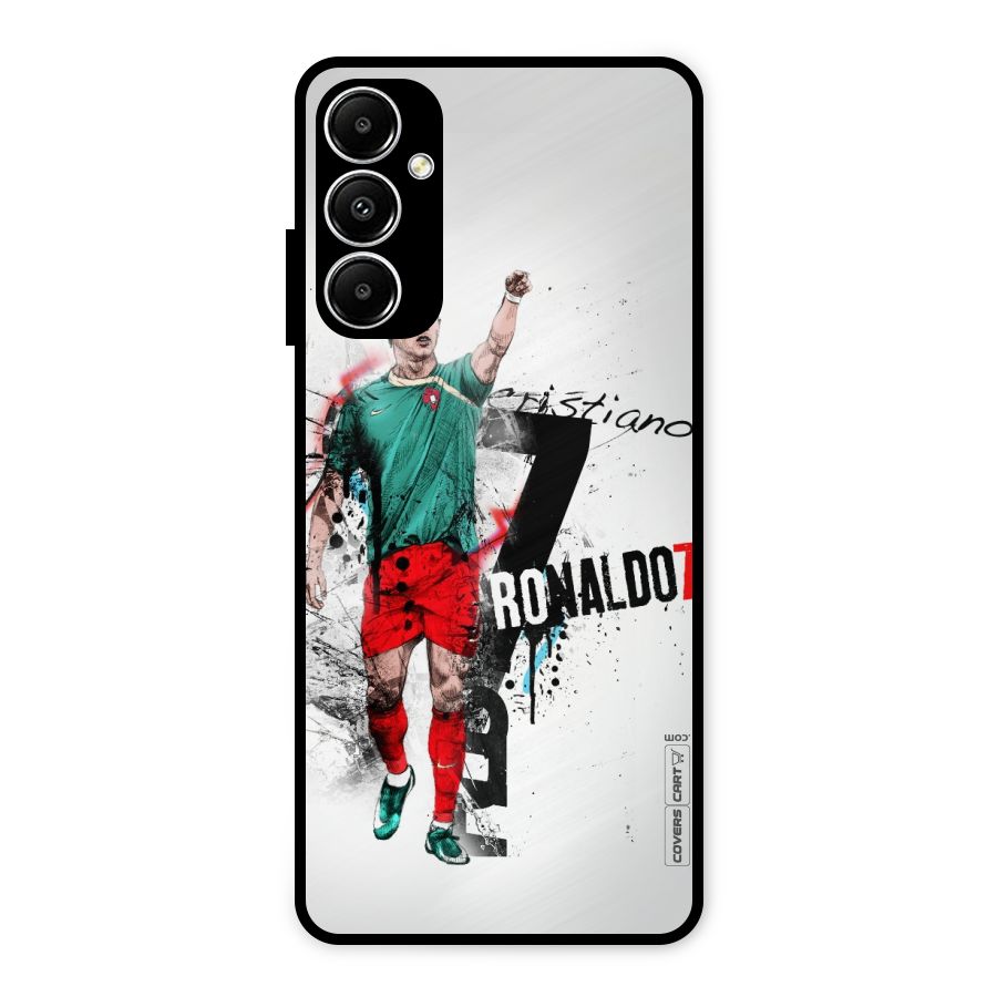 Ronaldo In Portugal Jersey Metal Back Case for Galaxy A05s