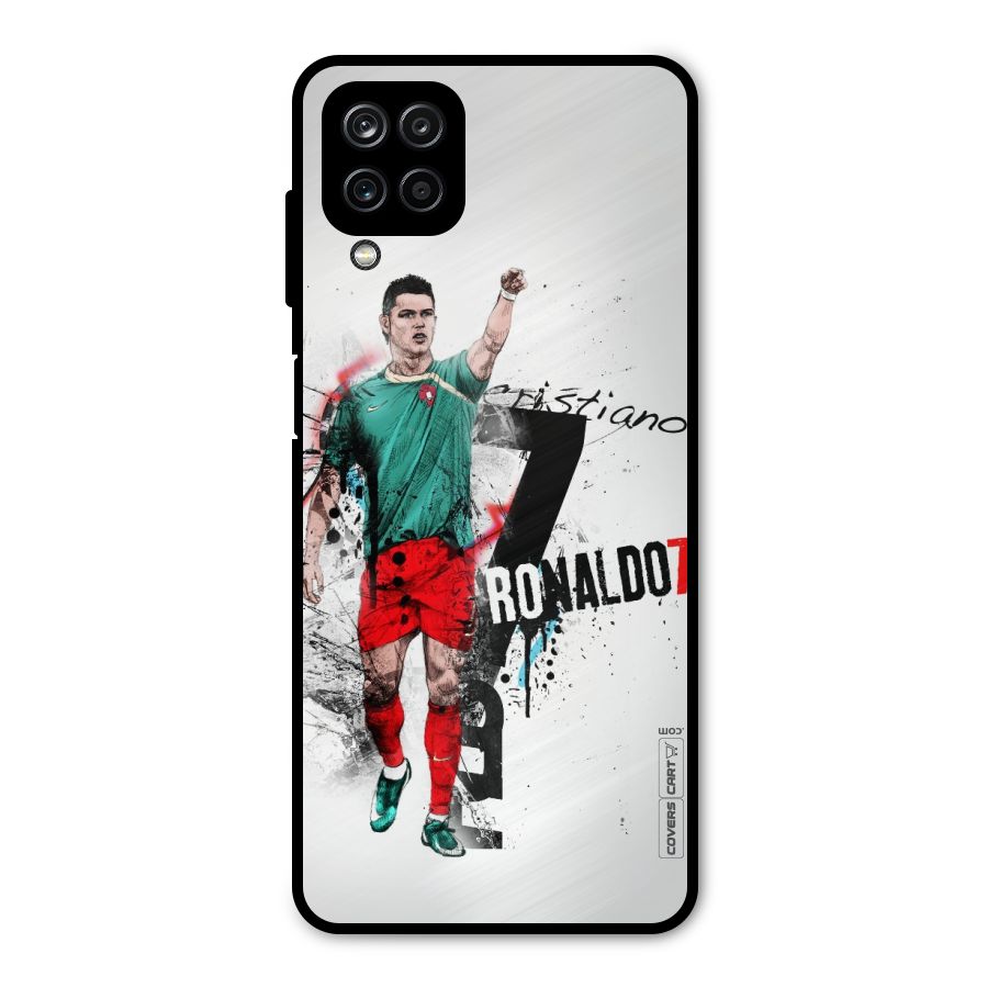 Ronaldo In Portugal Jersey Metal Back Case for Galaxy A12