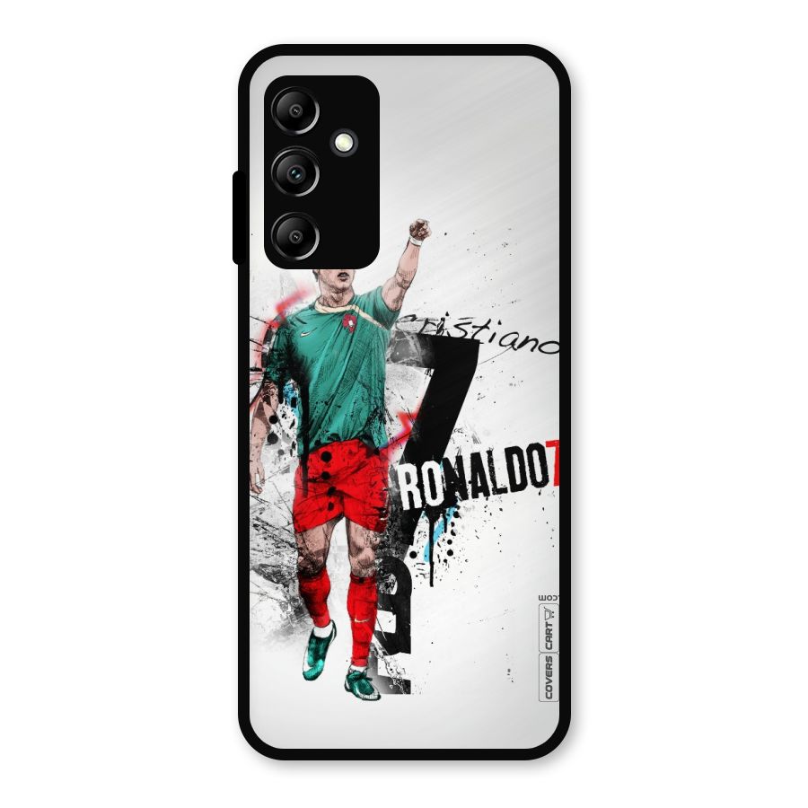 Ronaldo In Portugal Jersey Metal Back Case for Galaxy A14 5G