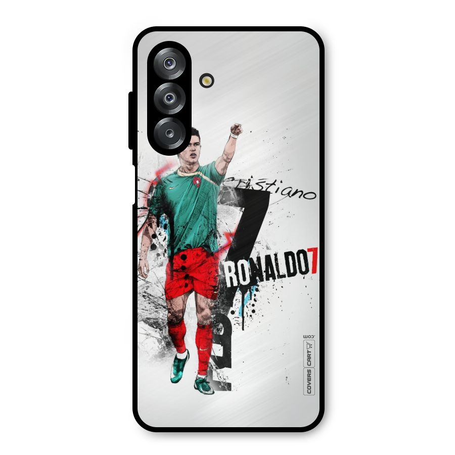 Ronaldo In Portugal Jersey Metal Back Case for Galaxy A26