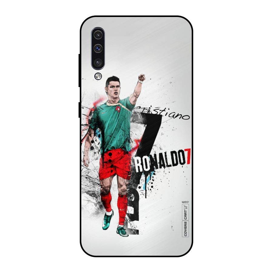 Ronaldo In Portugal Jersey Metal Back Case for Galaxy A50