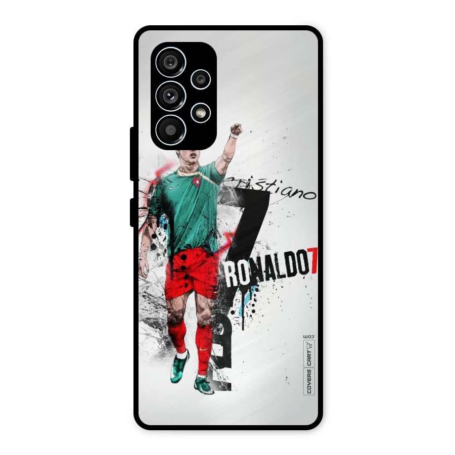 Ronaldo In Portugal Jersey Metal Back Case for Galaxy A53 5G