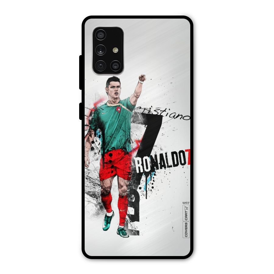 Ronaldo In Portugal Jersey Metal Back Case for Galaxy A71