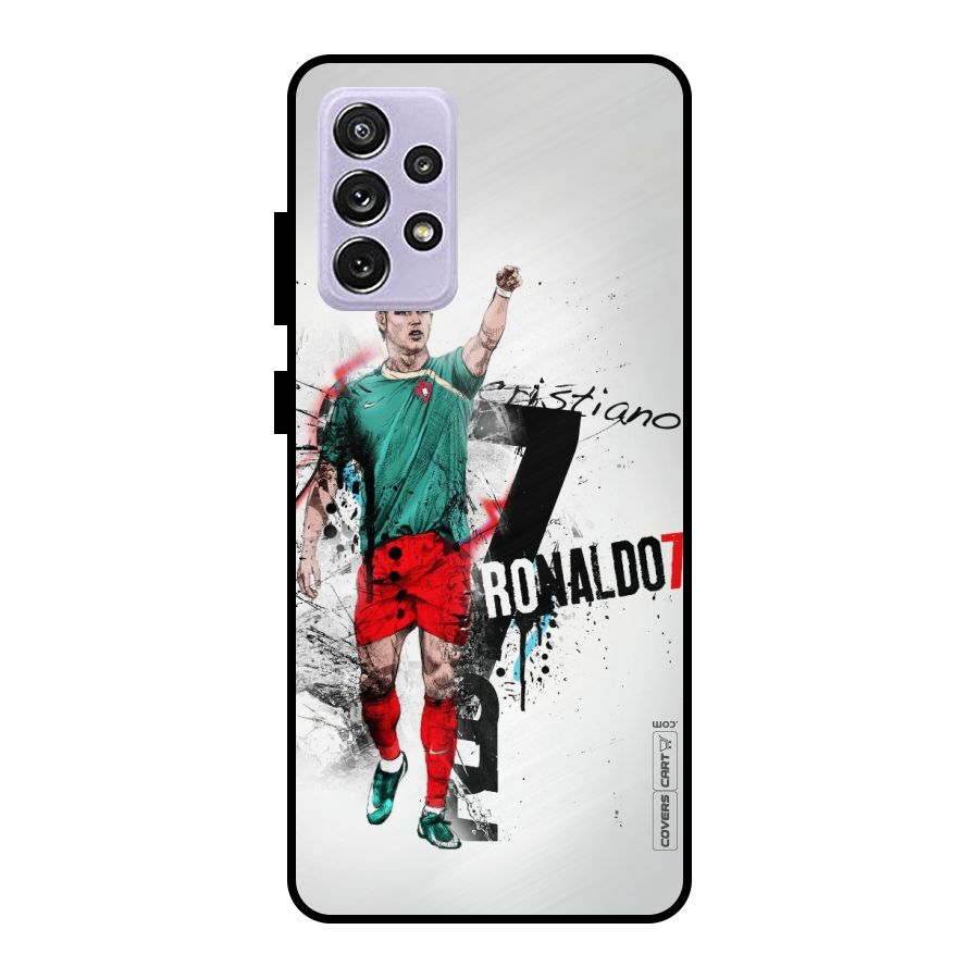 Ronaldo In Portugal Jersey Metal Back Case for Galaxy A72