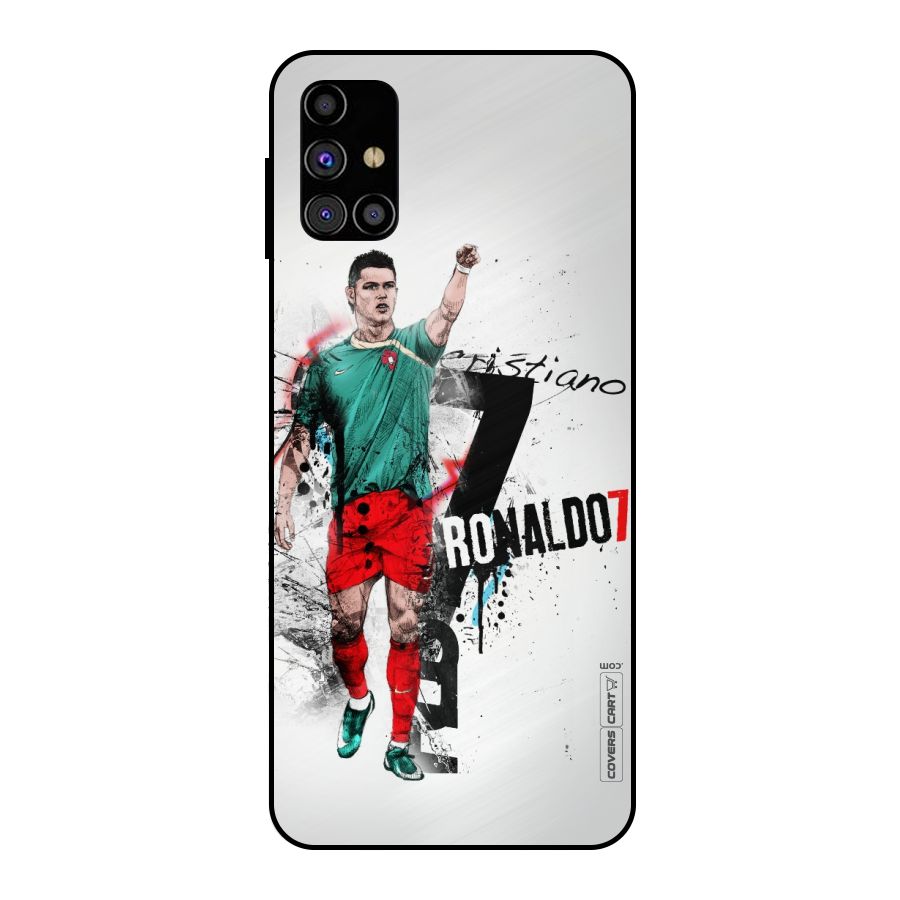 Ronaldo In Portugal Jersey Metal Back Case for Galaxy M31s