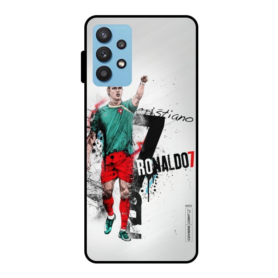 Ronaldo In Portugal Jersey Metal Back Case for Galaxy M32 5G