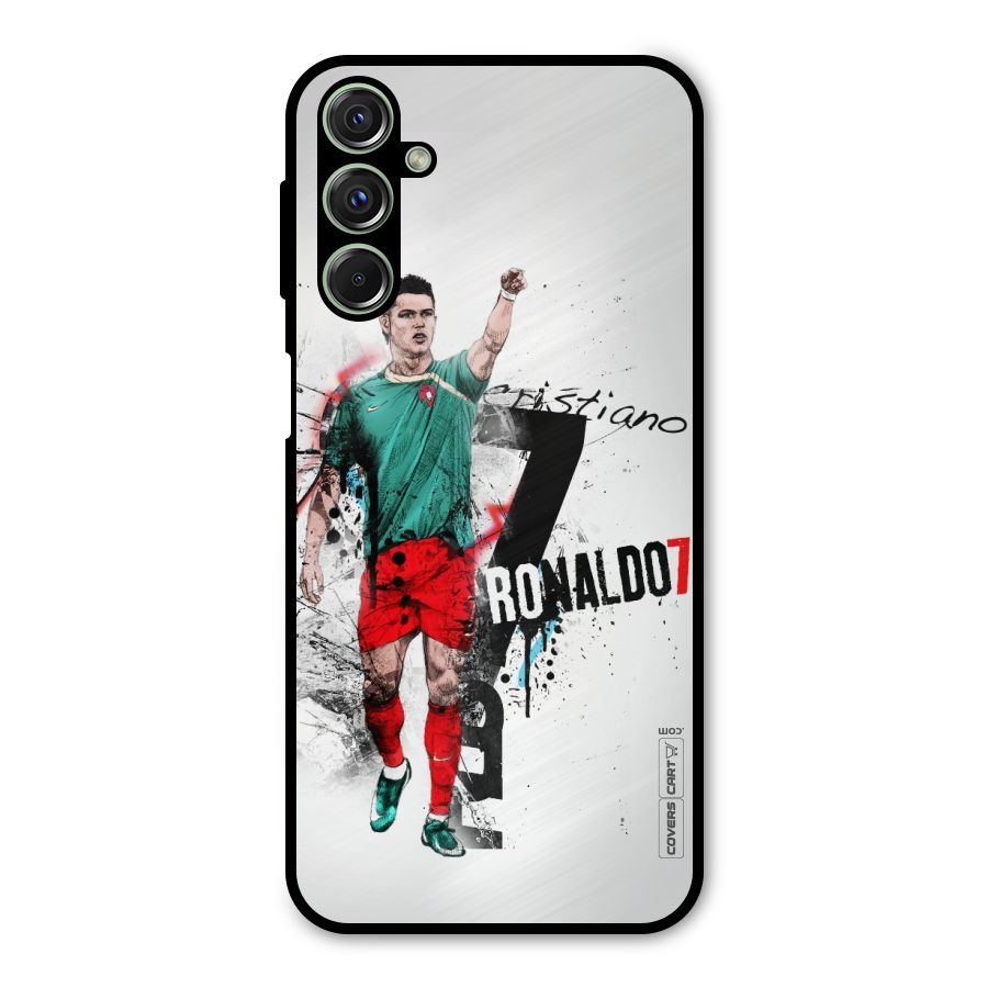 Ronaldo In Portugal Jersey Metal Back Case for Galaxy M34