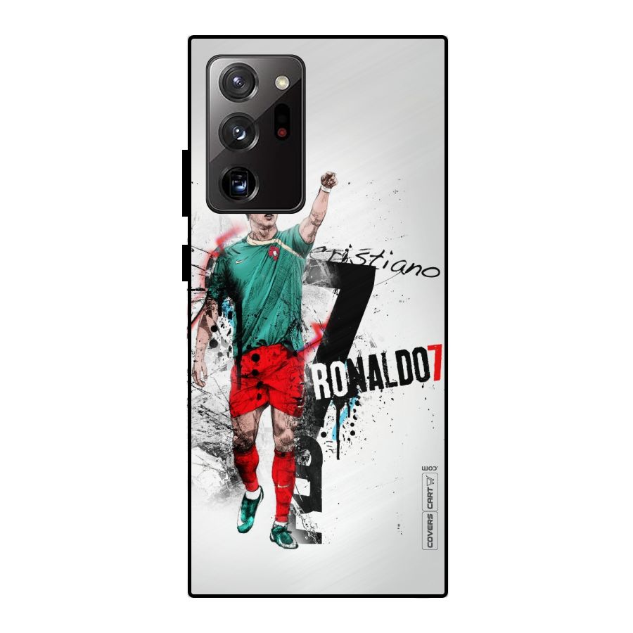Ronaldo In Portugal Jersey Metal Back Case for Galaxy Note 20 Ultra 5G