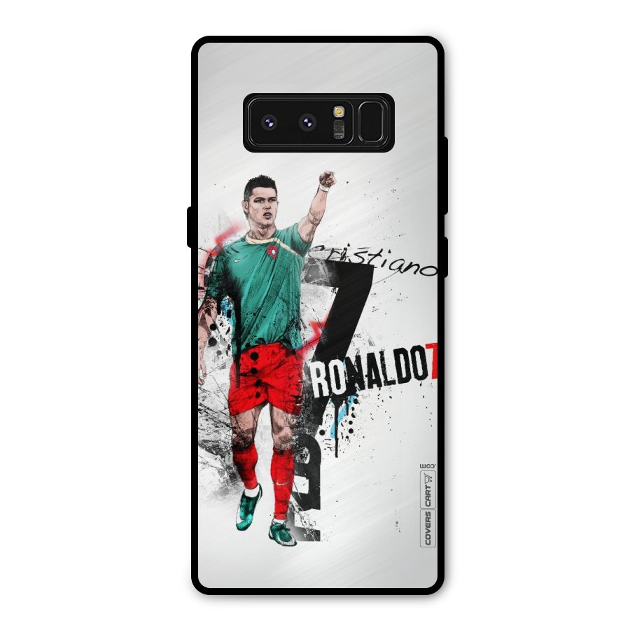 Ronaldo In Portugal Jersey Metal Back Case for Galaxy Note 8