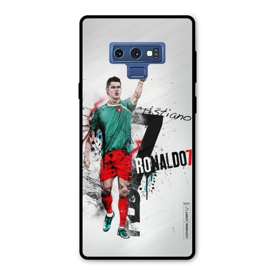 Ronaldo In Portugal Jersey Metal Back Case for Galaxy Note 9