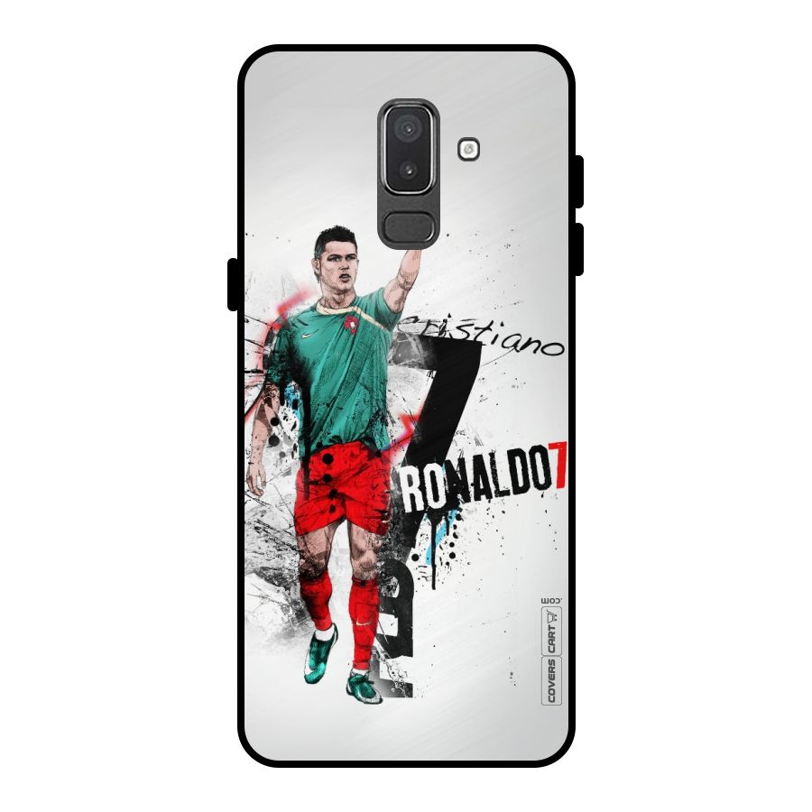 Ronaldo In Portugal Jersey Metal Back Case for Galaxy On8 (2018)