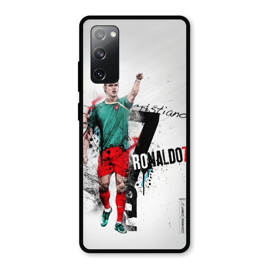 Ronaldo In Portugal Jersey Metal Back Case for Galaxy S20 FE 5G