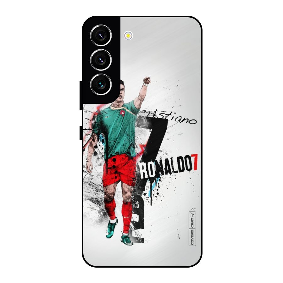 Ronaldo In Portugal Jersey Metal Back Case for Galaxy S22 5G