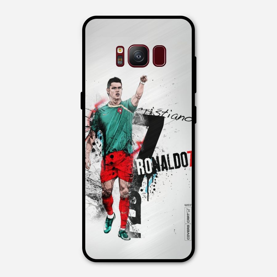 Ronaldo In Portugal Jersey Metal Back Case for Galaxy S8