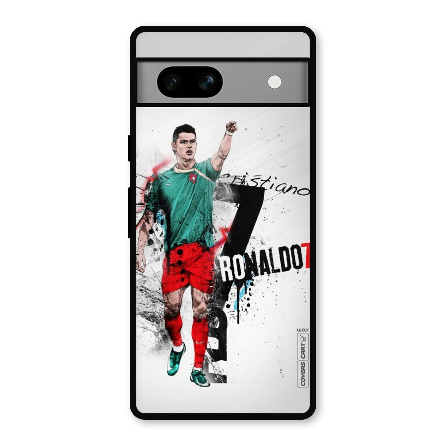 Ronaldo In Portugal Jersey Metal Back Case for Google Pixel 7a