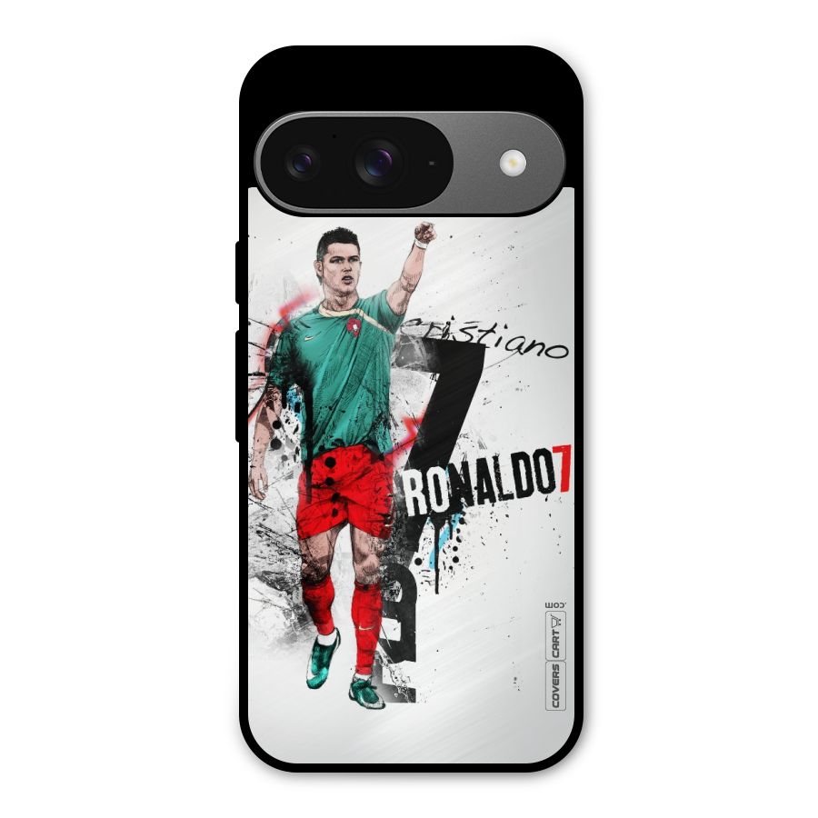 Ronaldo In Portugal Jersey Metal Back Case for Google Pixel 9